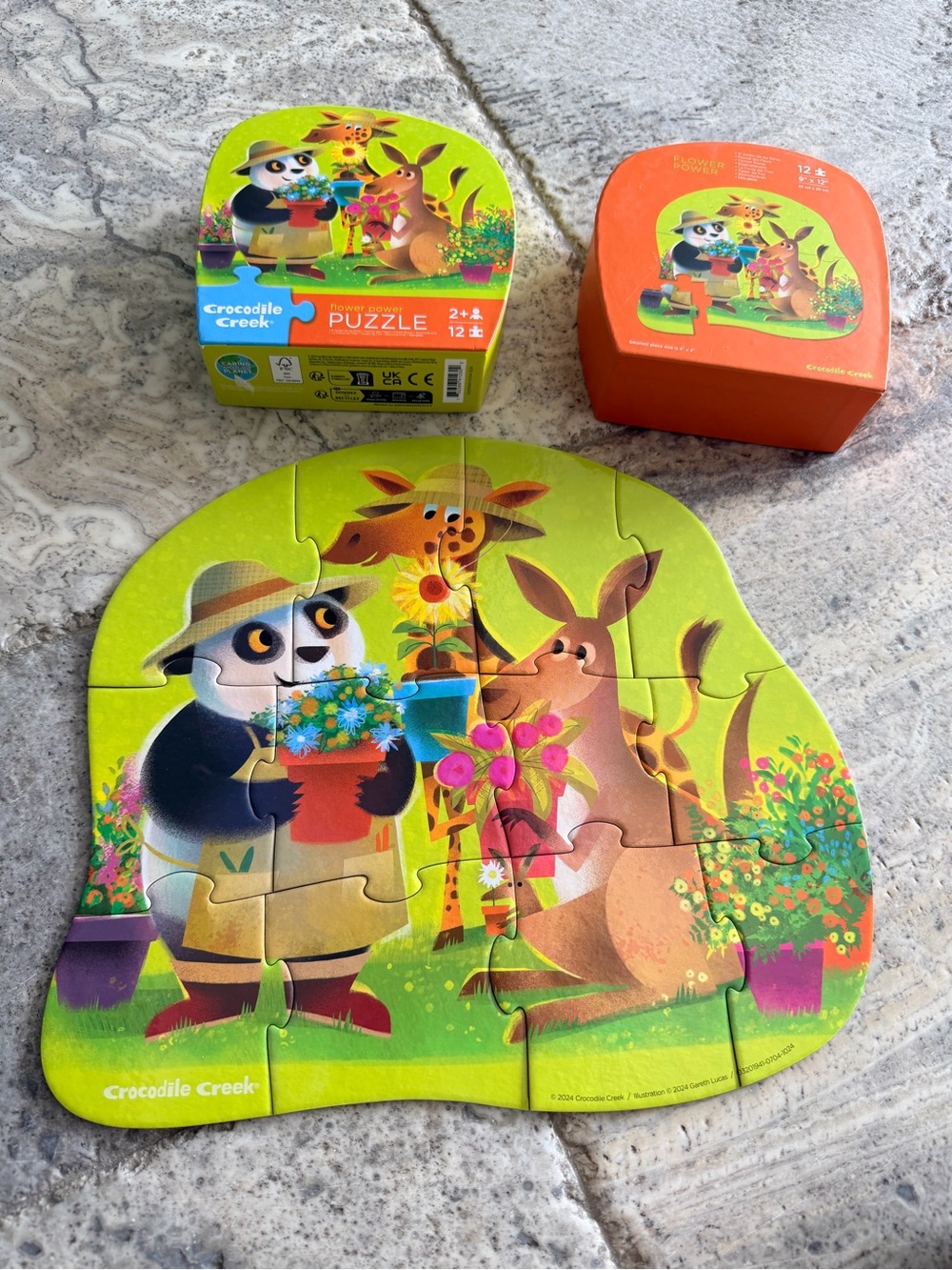 Crocodile Creek Flower Power Puzzle 12 Pieces (Ages 2+) - Picture 2 of 2